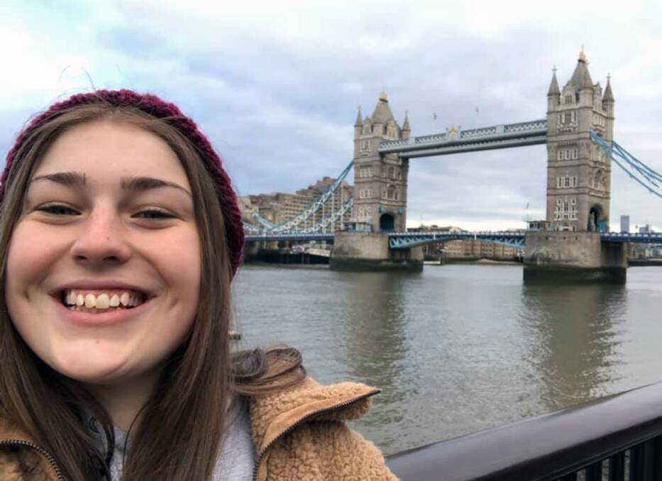 Emily Earl visited London for her 18th birthday earlier in the year. She is currently in Exeter in south-west England where she has been teaching.