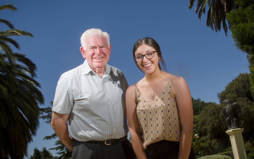 RECOGNISED: Former teacher and volunteer Brian Bourke and community leader Aimee Croft are Eaglehawk's citizen and young citizen of the year. Picture: DARREN HOWE