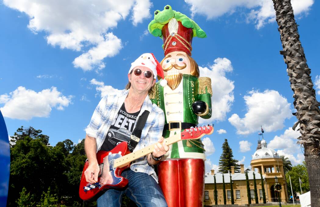 Bendigo musician Pierre Leemann has written a festive rock song titled Christmas in Australia. Picture by Noni Hyett