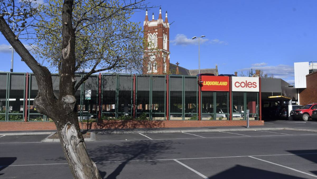 The City of Greater Bendigo has identified the two-storey Coles car park as a strategic redevelopment site. Picture: NONI HYETT
