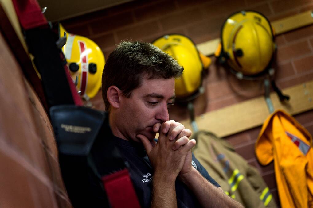 CFA fireman Travis Harris has suffered from post traumatic stress and is speaking out to help other emergency services workers who are struggling. Photo: Justin McManus