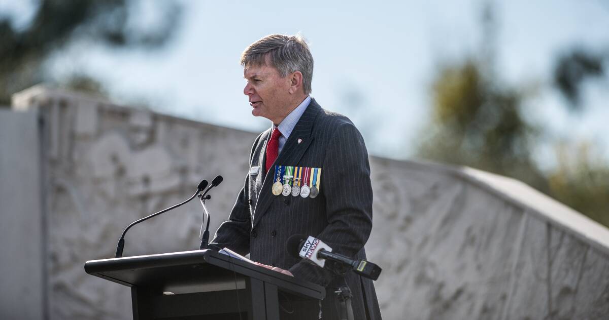Stuart Ellis, Chief Executive, Fire and Emergency Service Authorities Council at the National Emergency Services Memorial, Canberra. Picture: Karleen Minney.