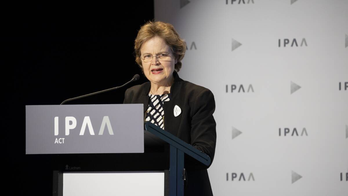 Department of Foreign Affairs and Trade secretary Frances Adamson, speaking at a previous event hosted by the Institute of Public Administration Australia. Picture: Sitthixay Ditthavong