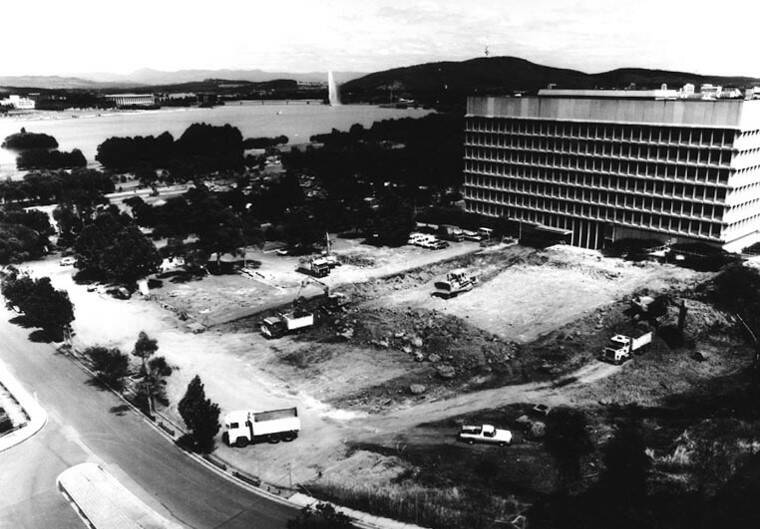 The Defence Signals Directorate headquarters under construction at Russell in 1990. Picture: Australian Signals Directorate