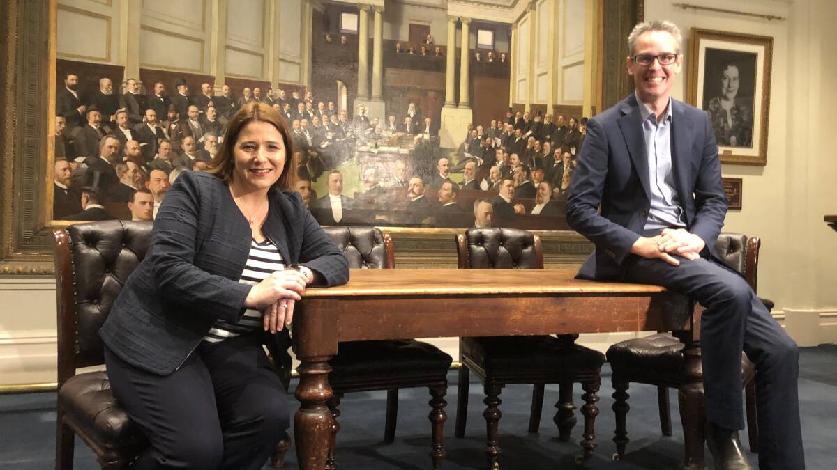 PARTNERSHIP: Wendouree MP Juliana Addison and Ballarat Mayor Ben Taylor announce a partnership for a bid for the Goldfield's to be World Heritage listed. Picture: Greg Gliddon