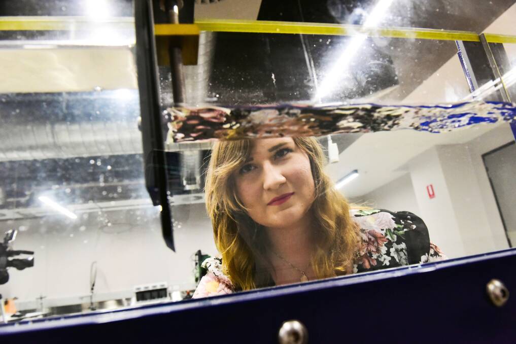 Engineering PhD student Emily Goode in the advanced water research lab. Picture: SUPPLIED