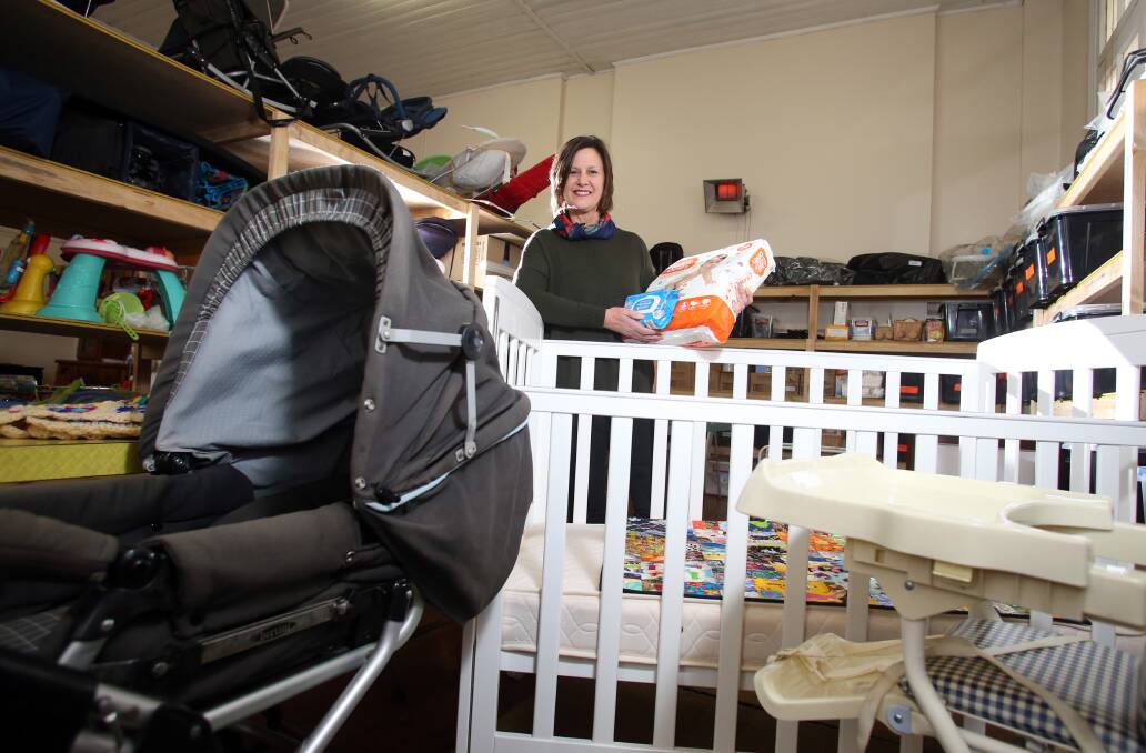HELP OUT: Glenda Serpell, from Sunshine Bendigo, is looking for donations of baby items to give to parents with babies. Picture: GLENN DANIELS