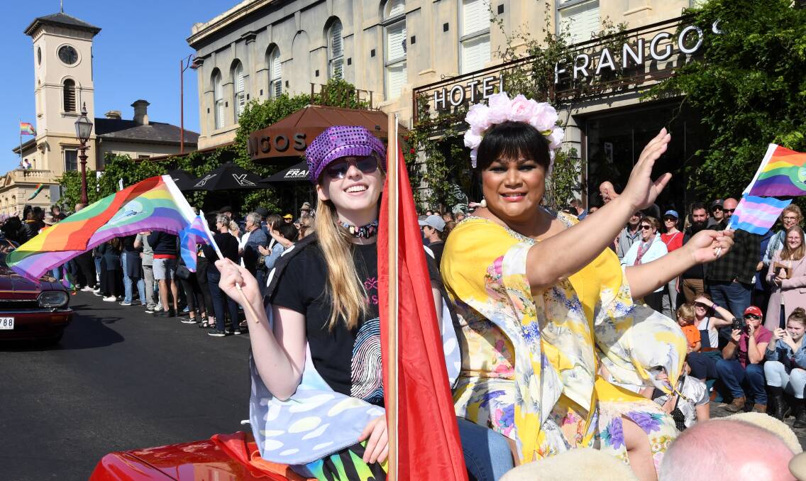 PROUD: ChillOut Festival ambassador and transgender advocate Katherine Wolfgramme participated in the parade. 