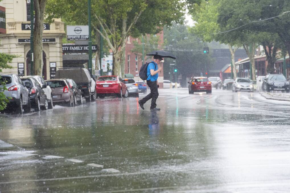 Bendigo's received more than its typical annual rainfall already this year. Picture: DARREN HOWE