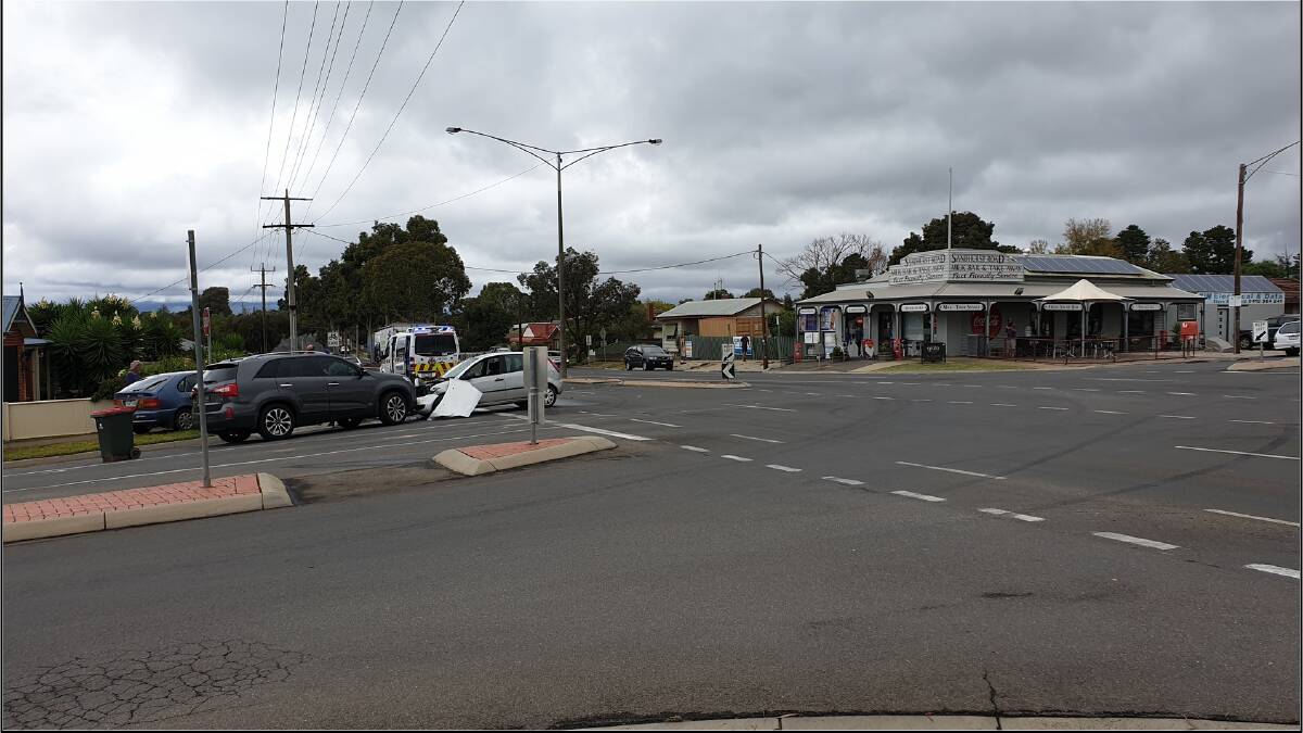 WORRY: A recent crash at the intersection of Sandhurst Road and Nelson Street, California Gully, which a resident wants upgraded. Picture: GEOFF PELLY