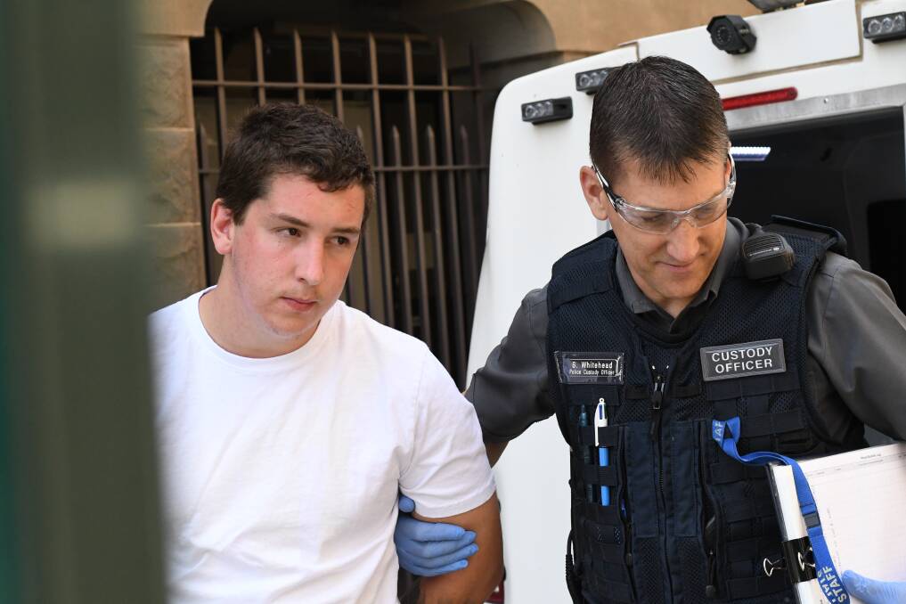 Bailey Jones, pictured outside Bendigo Magistrates' Court last year, will spend at least four years and three months in prison.