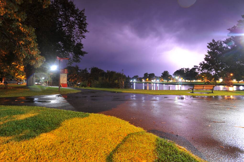 This photo was taken by Bendigo Advertiser photographer Noni Hyett during a storm last autumn. Did you get any shots of last night's lightning? We'd love to see them.