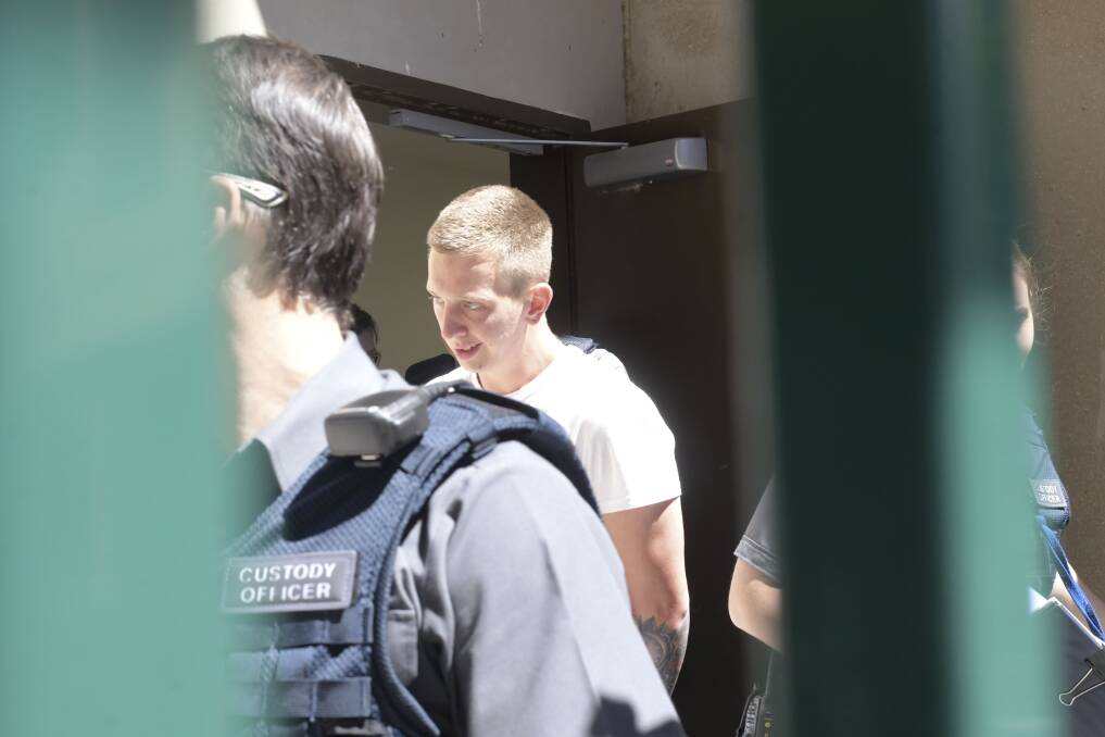 PLEA:Jesse Ruff at the Bendigo Magistrates' Court, where he pleaded guilty to dozens of charges. Picture: NONI HYETT