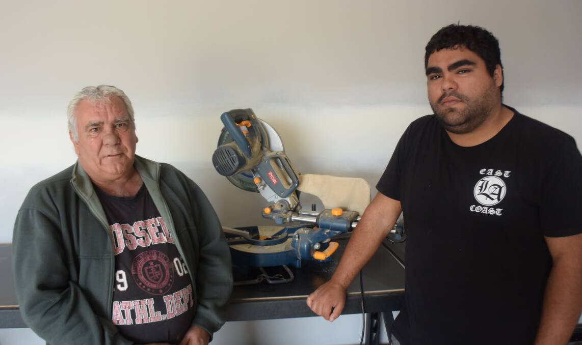 POSITIVE STEP: Willie Whyman and Russell Hynes are among the men planning to use the new Djaambi men's shed.