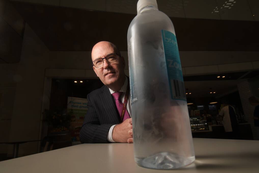 WATER THE WAY TO GO: Dr Mark Savage says sugary drinks contribute to major health problems, as Bendigo Health removes them from the hospital. Picture: DARREN HOWE
