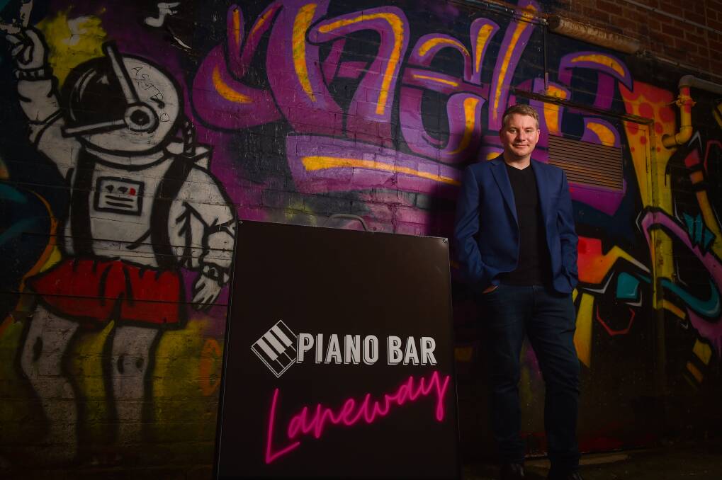 Aaron Skinner from Piano Bar says all tickets to the New Year's Eve event have sold. Picture: DARREN HOWE