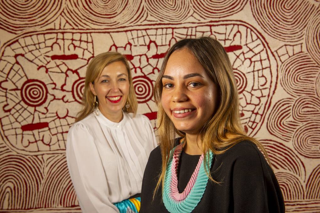 LOOKING FORWARD: Bendigo Art Gallery director Jessica Bridgfoot and First Nations curator Shonae Hobson are still preparing for the Indigenous fashion exhibition later this year. Picture: DARREN HOWE