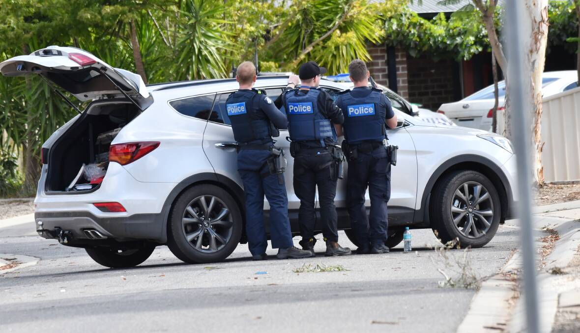 Police at an operation in 2019. Picture: DARREN HOWE