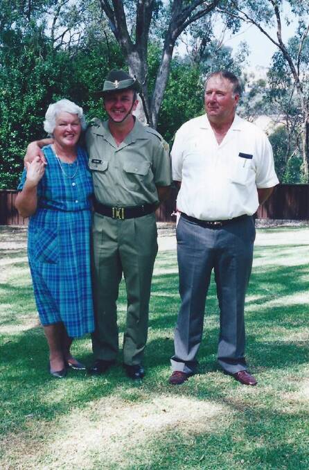 MISSED: Mary Lockhart, Greg Holmes and Peter Lockhart, pictured here in 2000, were murdered by their neighbour Ian Jamieson in 2014. 