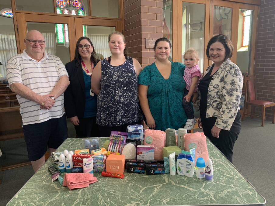 FORGOTTEN NEED: Uniting's Max Blume and Anna Marina, clients Lashay Bannister, Bo Williams and Violet Brereton, and Bendigo MP Lisa Chesters. Picture: SUPPLIED
