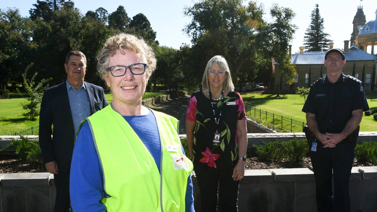 Bendigo Foodshare's Cathie Steele, front, and mayor Margaret O'Rourke will share what makes them optimistic. Picture: NONI HYETT