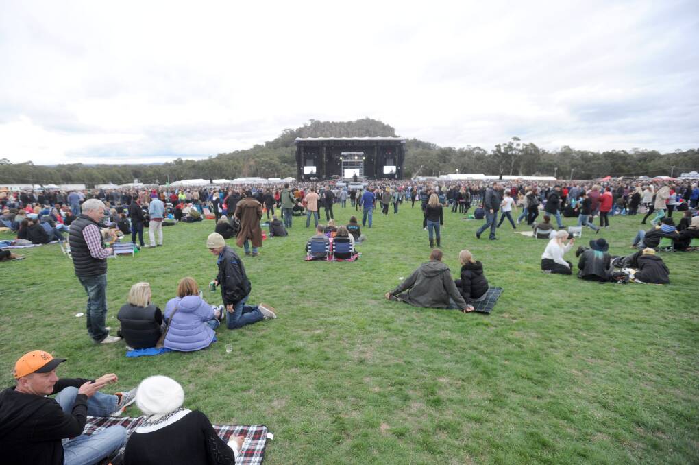 East Paddock at Hanging Rock has hosted a number of recreational events, including concerts for big-name music stars such as Bruce Springsteen. Picture: JODIE DONNELLAN