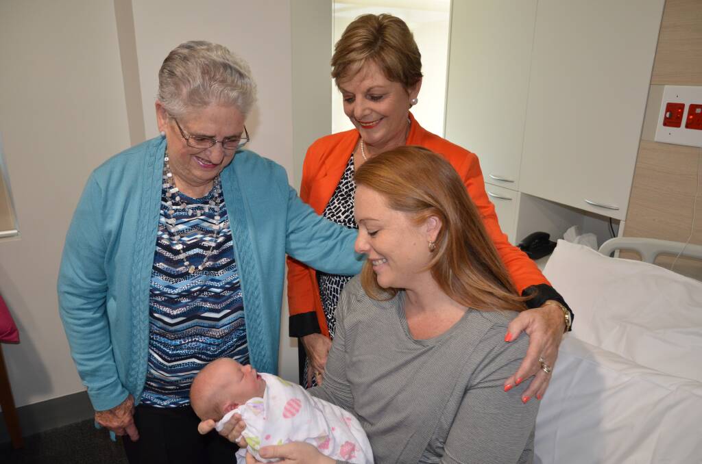FOUR GENERATIONS: Moira Mace, Christine Parks, Narelle Davidson and baby Elsie Davidson, who became Mrs Mace's 50th great-grandchild when she was born at St John of God Bendigo hospital earlier this month.