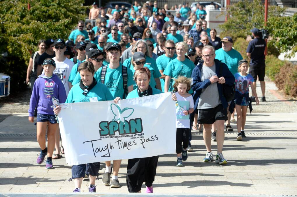 SPAN, which holds an annual walk to raise awareness of suicide, will bring education on suicide prevention to workplaces. Picture: DARREN HOWE
