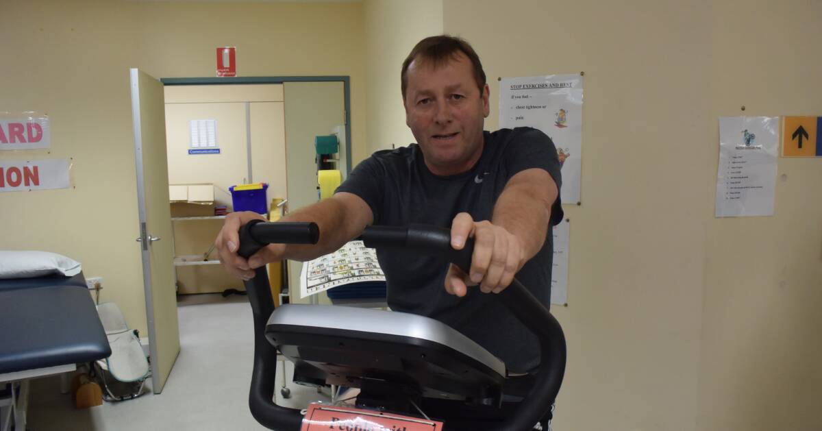 BACK ON THE BIKE: Paul DeAraugo is getting back on with life after suffering a heart attack, thanks to a cardiac rehabilitation program.
