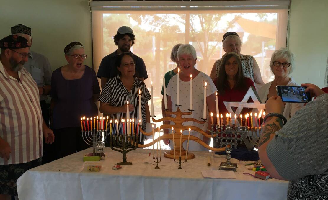 Celebrating chanukah last month. Picture: SUPPLIED