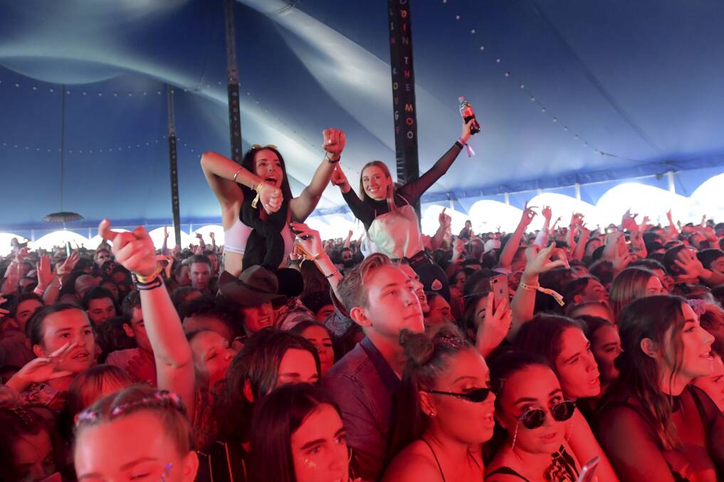Festival attendees enjoying their time at last year's Groovin the Moo. Picture: NONI HYETT