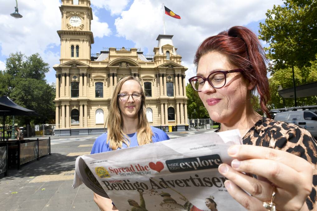 Annika Kearton and Lindy Harland from ARC Justice look forward to the Talking Justice forum on press freedom. Picture: NONI HYETT