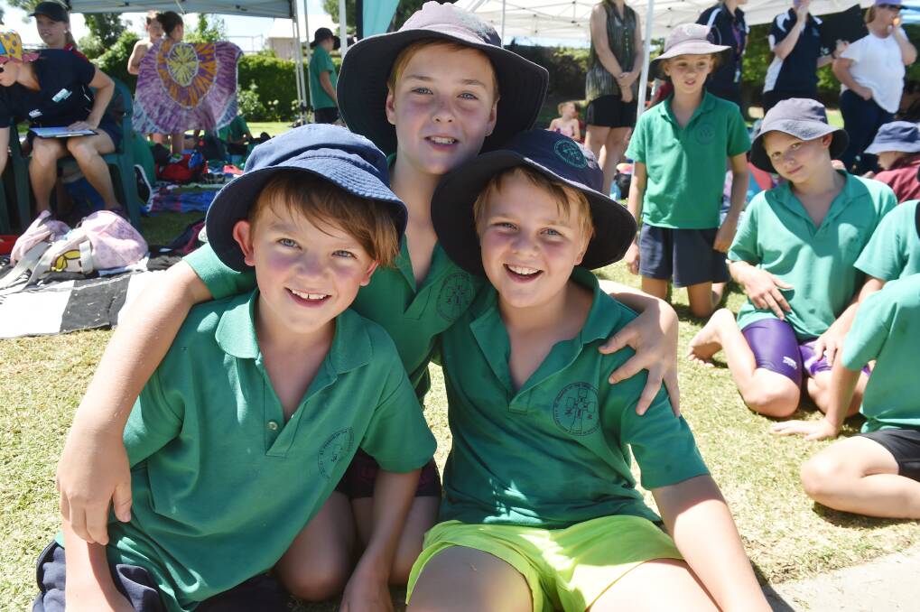 HELPING HAND: Today's Marong Cup will raise money for local Catholic primary schools like St Francis of the Fields, which Pacey Manderson, Rossie Stevens and Steh Moore attend. Picture: DARREN HOWE