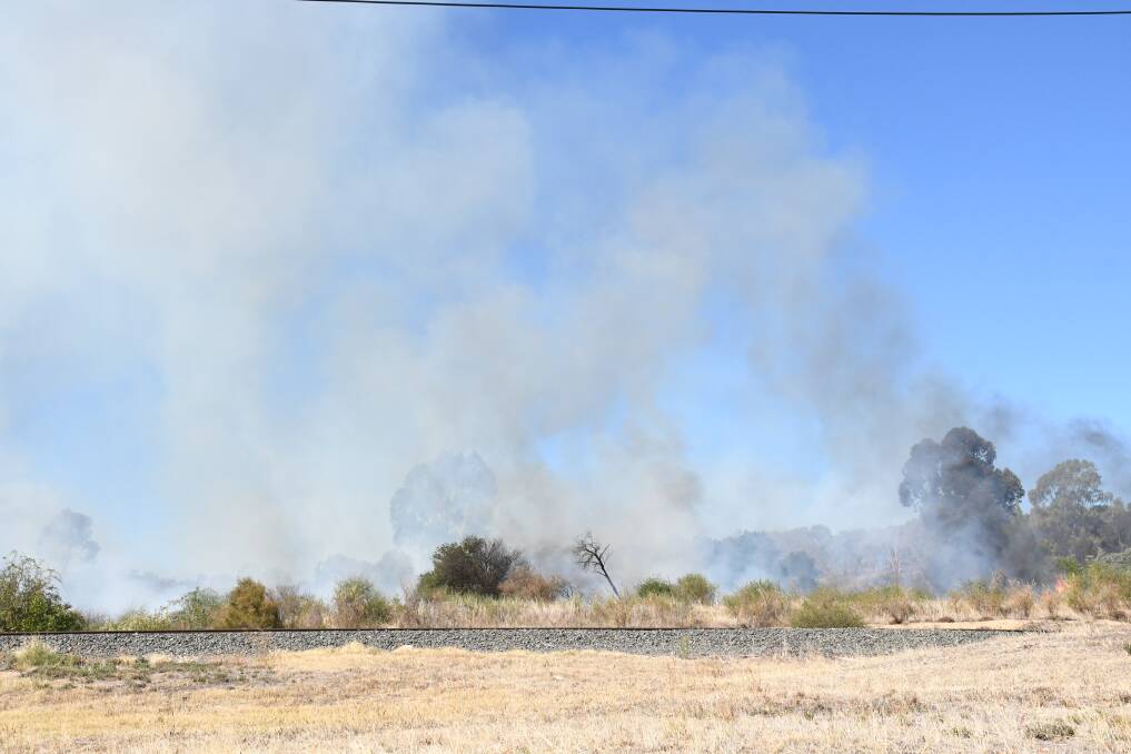 Smoke rises from the planned burn at White Hills. Picture: ADAM HOLMES
