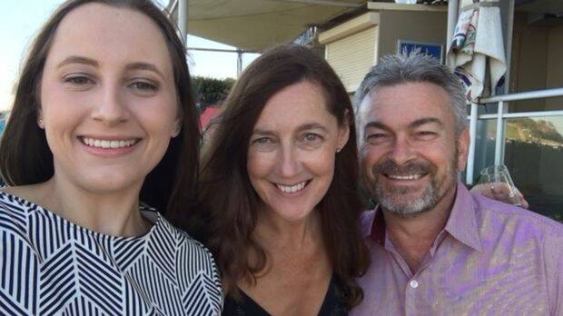 Karen Ristevski with her daughter Sarah and husband Borce in happier times. Picture: SUPPLIED