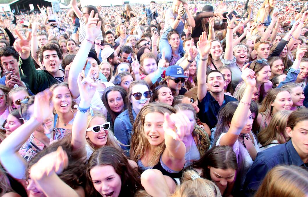 Revellers at last year's Groovin' the Moo. Picture: DARREN HOWE