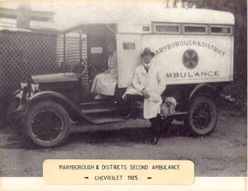 Maryborough's second ambulance arrived in 1925. Picture courtesy of Dianne Mullins