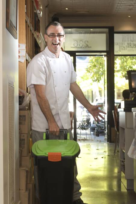 Sim'R chef Shane McCloud says having an organics bin has been "wonderful". Picture: NONI HYETT