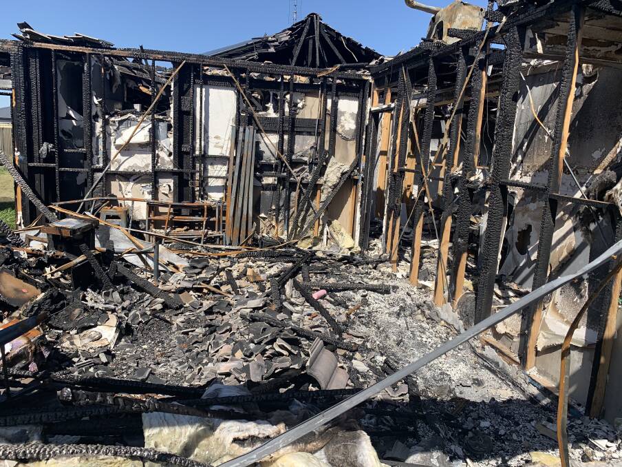 The fire destroyed the whole house. Photos: Supplied