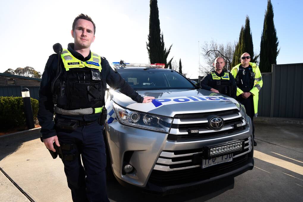 Acting Sergeant Ryan Newman, Acting Sergeant Brett Eden and First Constable Sam Barber are members of Daylesford Police
