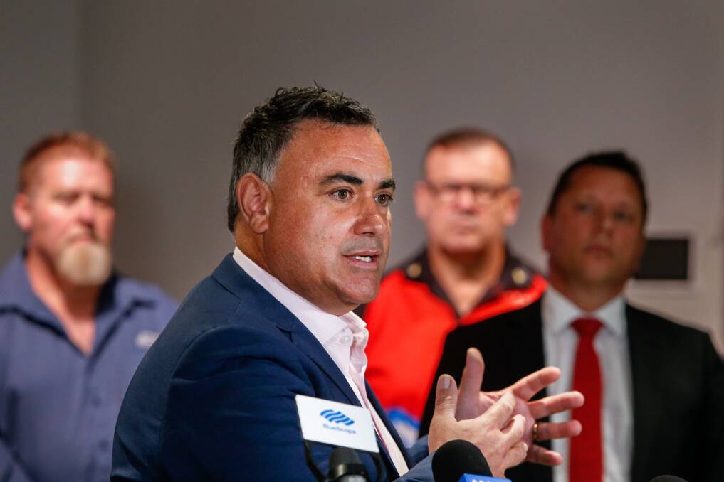 Total impact: John Barilaro held discussions in Wollongong on Monday about the rejection of the Dendrobium Mine expansion. Picture: Anna Warr