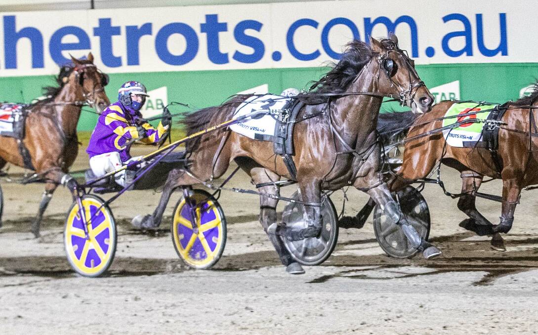 Champion driver Kerryn Manning steers Belladonna Girl to victory for Charlton trainer Greg Norman at Tabcorp Park Melton on Saturday night. Picture: STUART McCORMICK