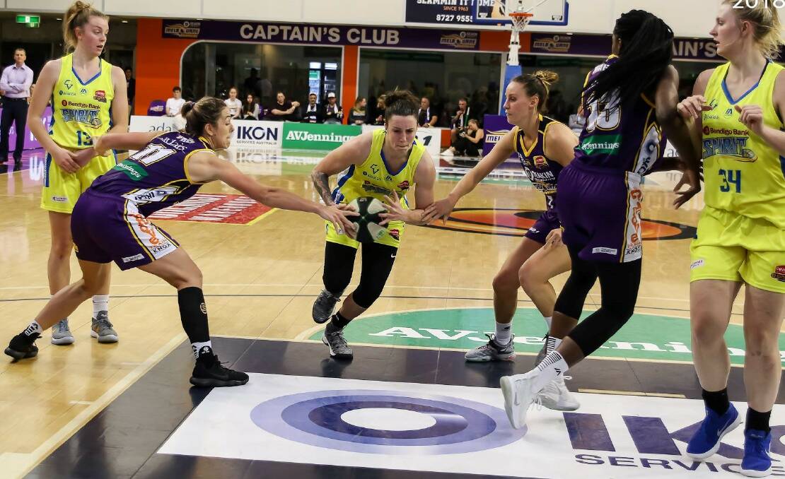 Marena Whittle makes her way to the basket against the Melbourne Boomers in last Saturday night's WNBL season-opening clash. Picture: CRAIG DILKS PHOTOGRAPHY