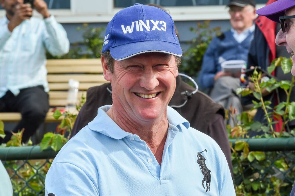 Trainer Rod Symons is all smiles after his horse Bedouin King won the Josh Julius Racing Super Vobis Maiden Plate at Bendigo in September last year. Picture: BRETT HOLBURT/RACING PHOTOS