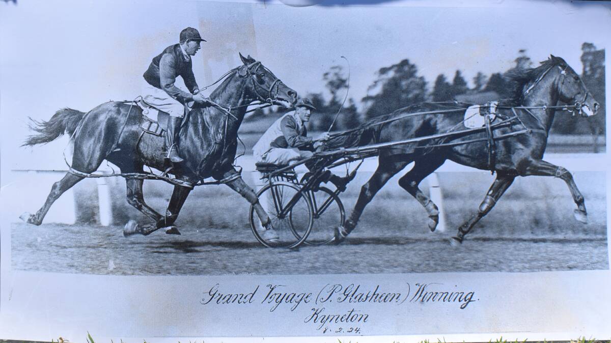 Grand Voyage shows his winning style at Kyneton in 1924.