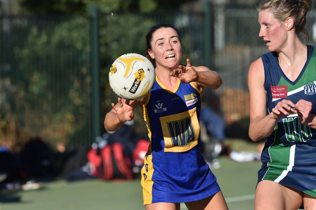 Meg Williams in action against Outer East last weekend. Picture: GLENN DANIELS