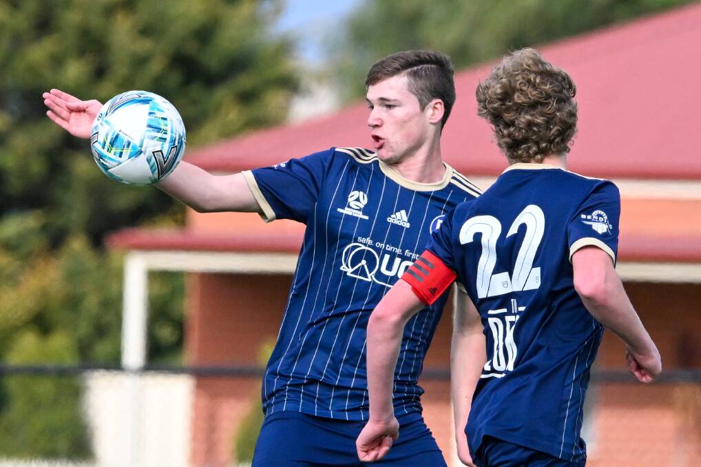 Sam Pitson's second half goal put the seal on a stirring 3-1 victory for Bendigo City over Avondale, the club's first in a top division of NPL soccer. Picture by Darren Howe