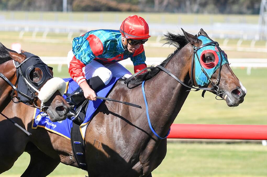 Garbhan on his way to a win at Sandown last December. Picture: RACING PHOTOS