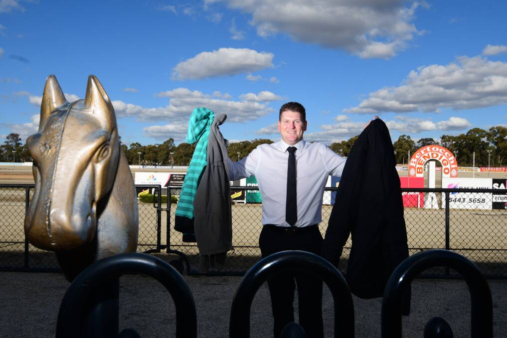New Bendigo Harness Racing general manager Erik Hendrix is hoping for a great response to Bendigo Community Health Service's coat drive. Picture: NONI HYETT