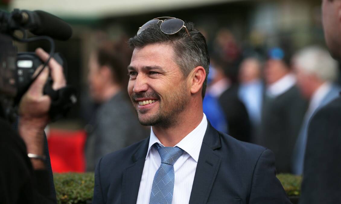 LIVING UP TO HIS NAME: Sutton Grange trainer Brent Stanley is thinking Smart Horse is aptly named following his eye-catching win at Kyneton on Thursday. Picture: GEORGE SALPIGTIDIS/AAP IMAGE